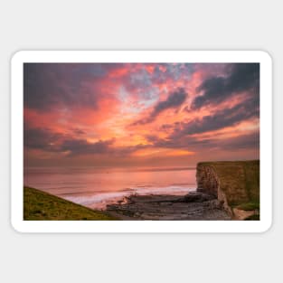 Sunset at Nash Point, Glamorgan Heritage Coast, Wales Sticker